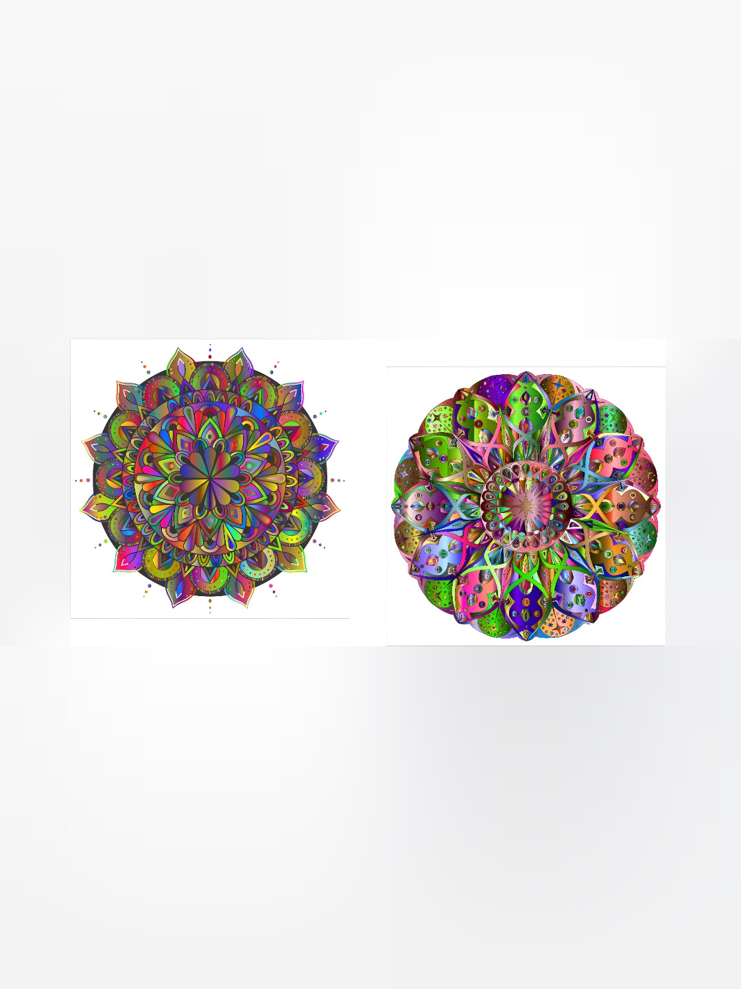 AdventuresIndia Wood 2 Piece Wall Round Paintings Wall Art - 14.9 x 1.1In