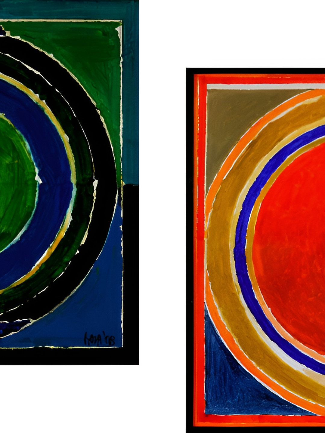 AdventuresIndia Wood 2 Pcs Wall Rectangle Paintings Wall Art - 14.9x1.1In