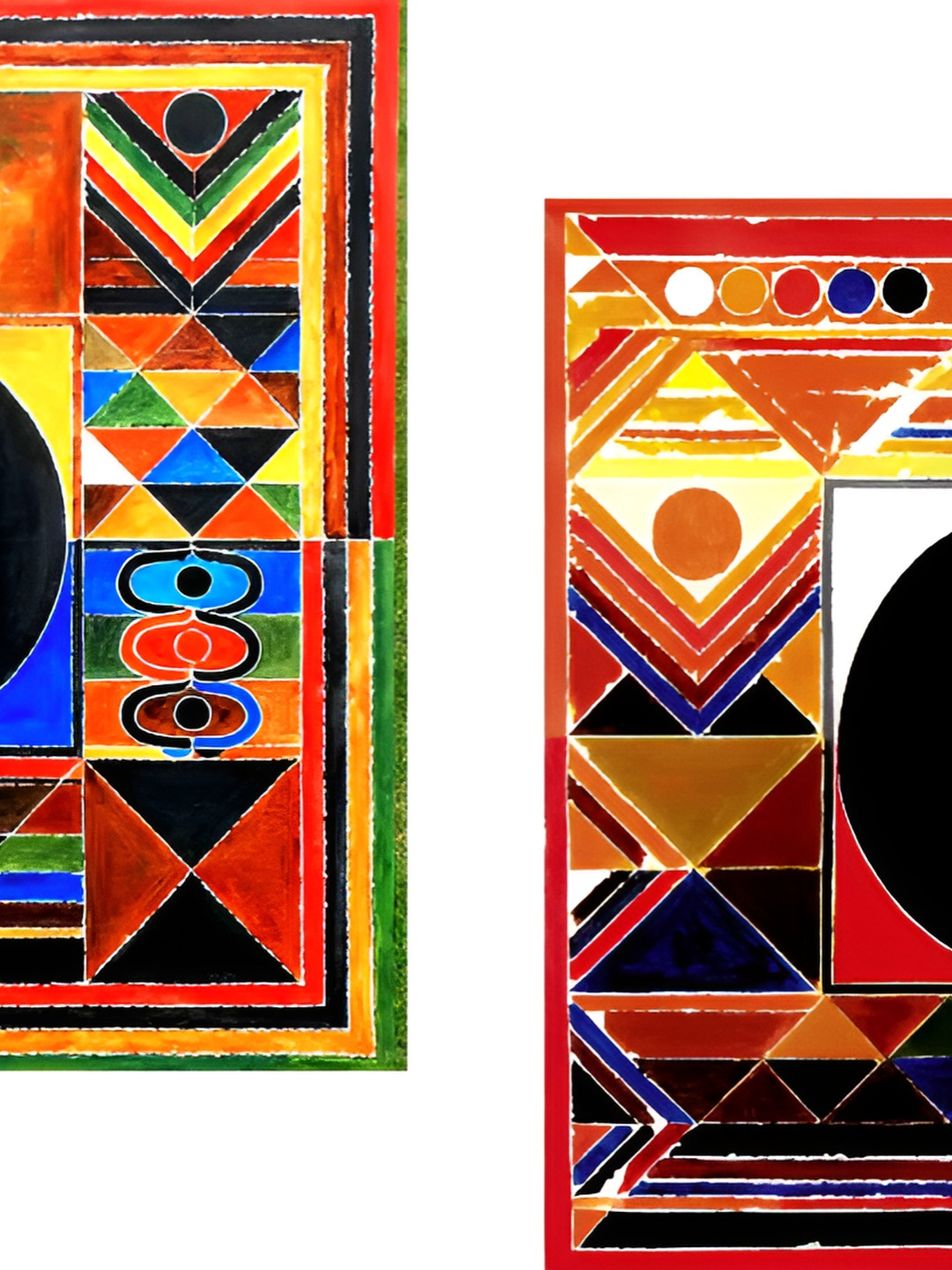 Adventures India Wood 2 Piece Wall Square Paintings Wall Art -14.9 x 14.9 In