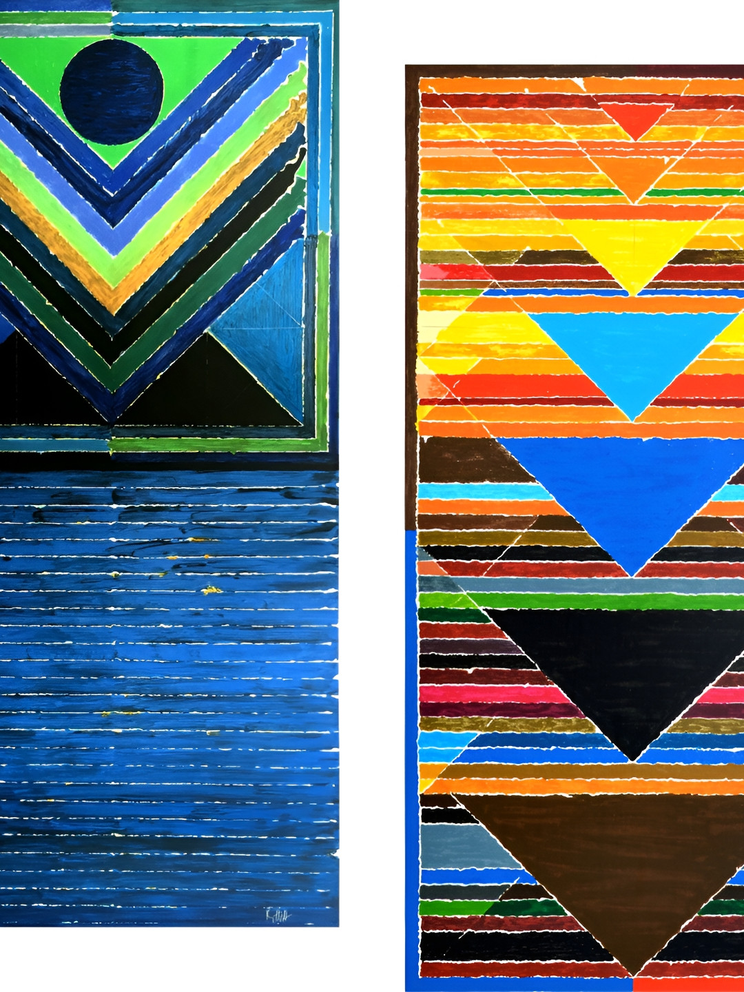 Adventures India Wood 2 Piece Wall Rectangle Paintings Wall Art - 9 x 15 In