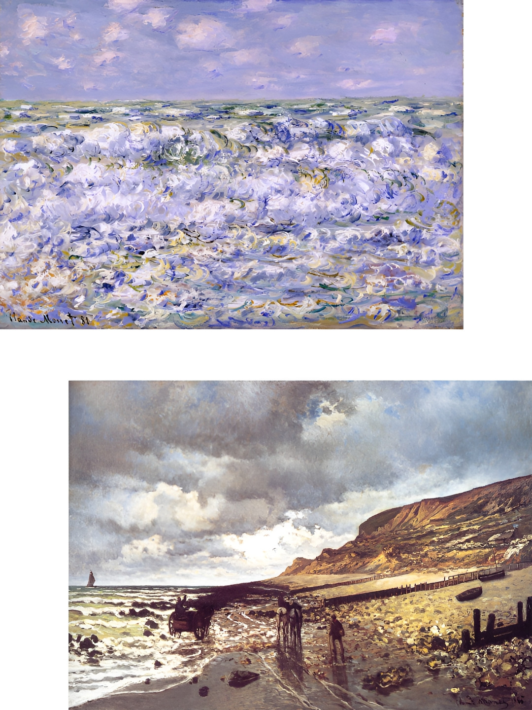 Adventures India Lavender & White 2 Pieces Floral & Botanical Wooden Wall Arts