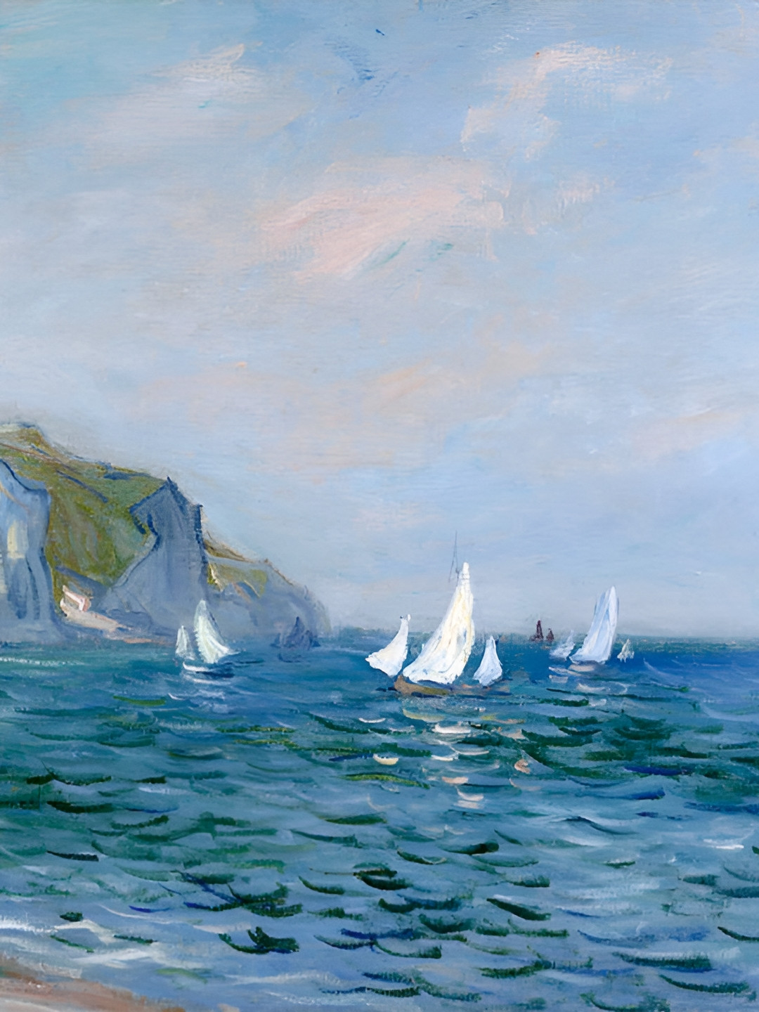 Adventures India Blue & Green Ocean Wooden Painting Wall Art