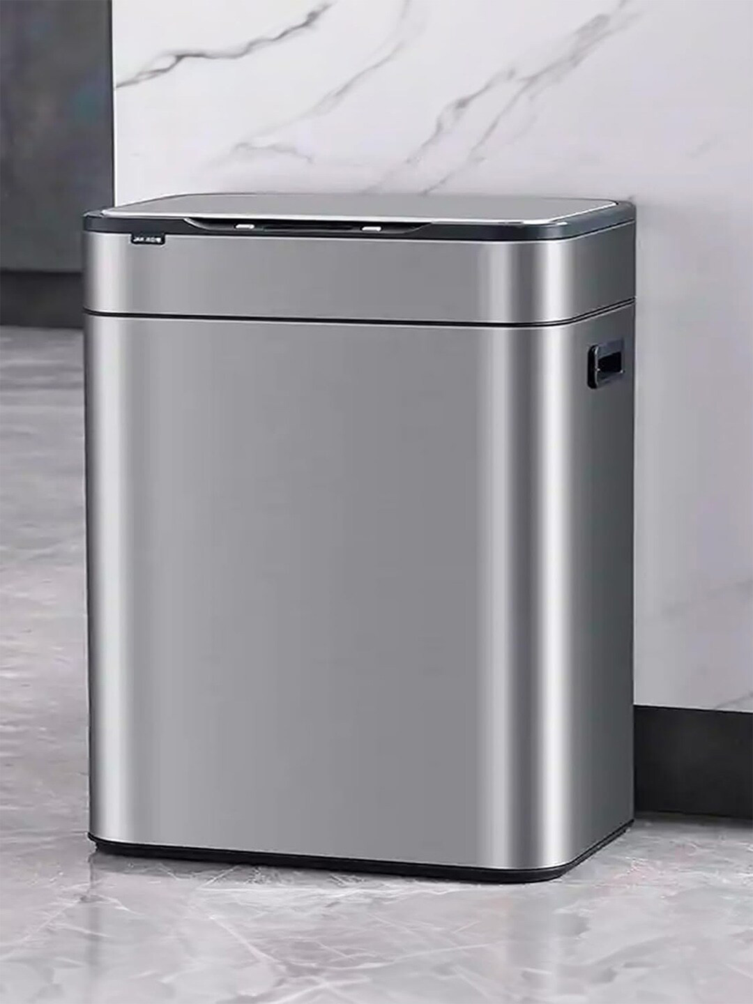 Kuber Industries Silver toned & Black Stainless Steel Sensor Dustbin Dustbins 13 L