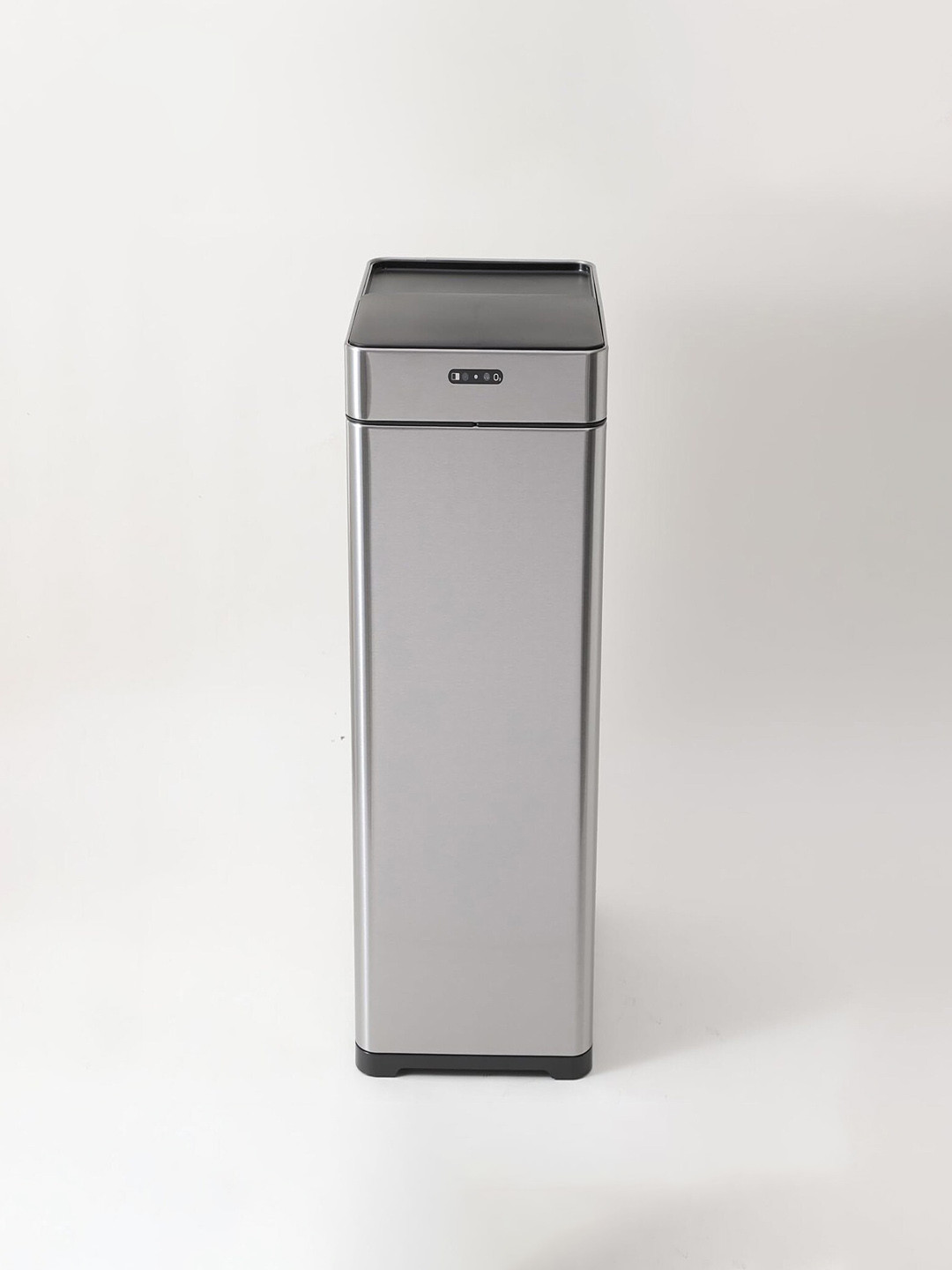 Kuber Industries Silver Stainless Steel Oval Sensor Dustbin
