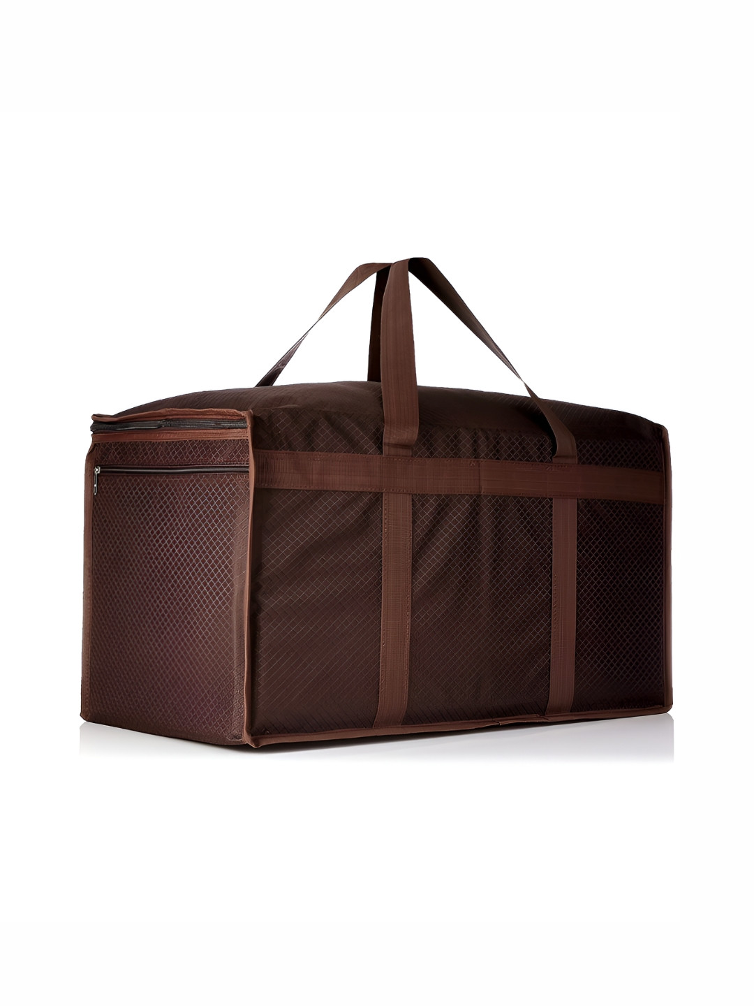 Kuber Industries Brown Reusable Storage Bag Wardrobe Organiser Duffle Bag