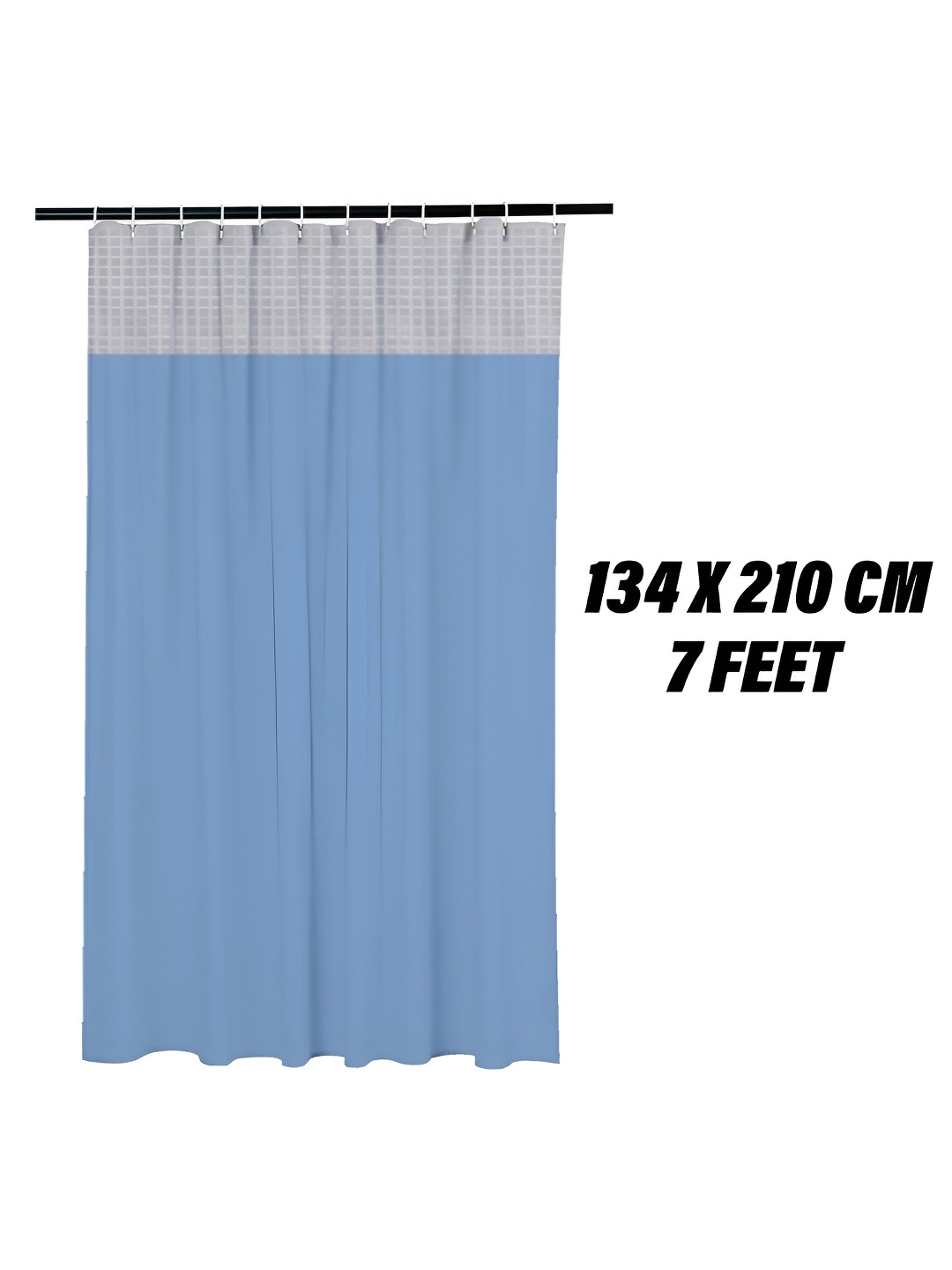 Kuber Industries Blue & Grey 2Pcs Window Curtains
