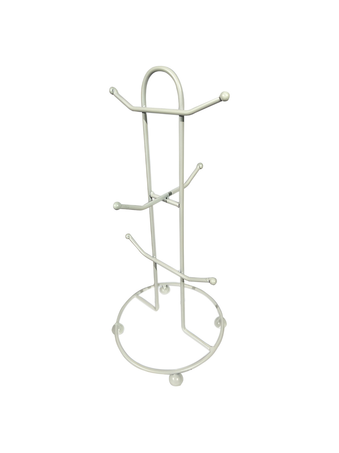Kuber Industries White Cup Stand With 6 Hooks