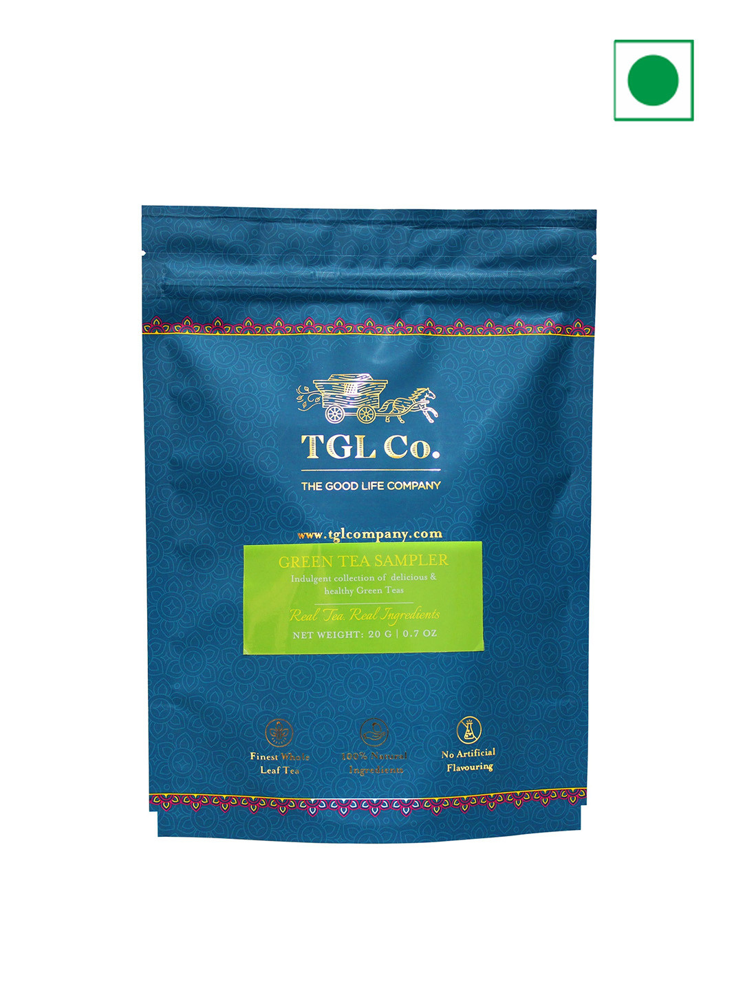 TGL Co. Green Tea Sampler Box - 20 Tea Bags- 20 G Each