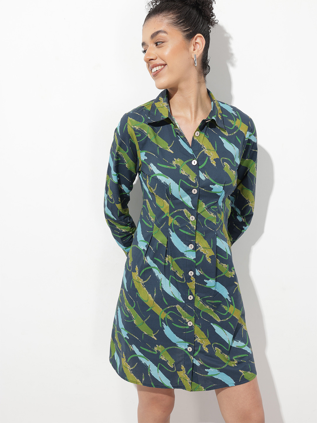 DressBerry Printed Shirt Dress