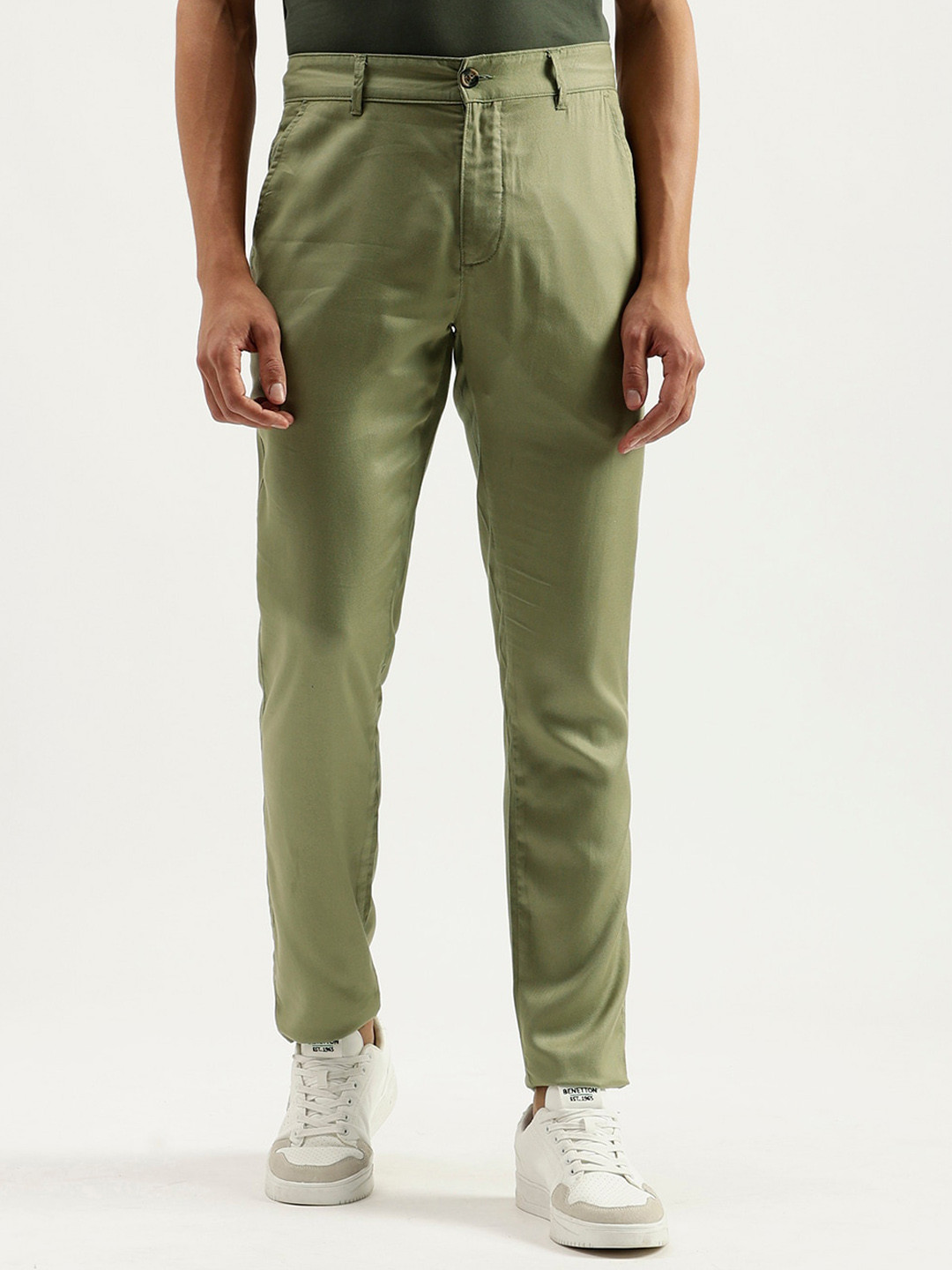 United Colors of Benetton Men Mid Rise Trousers
