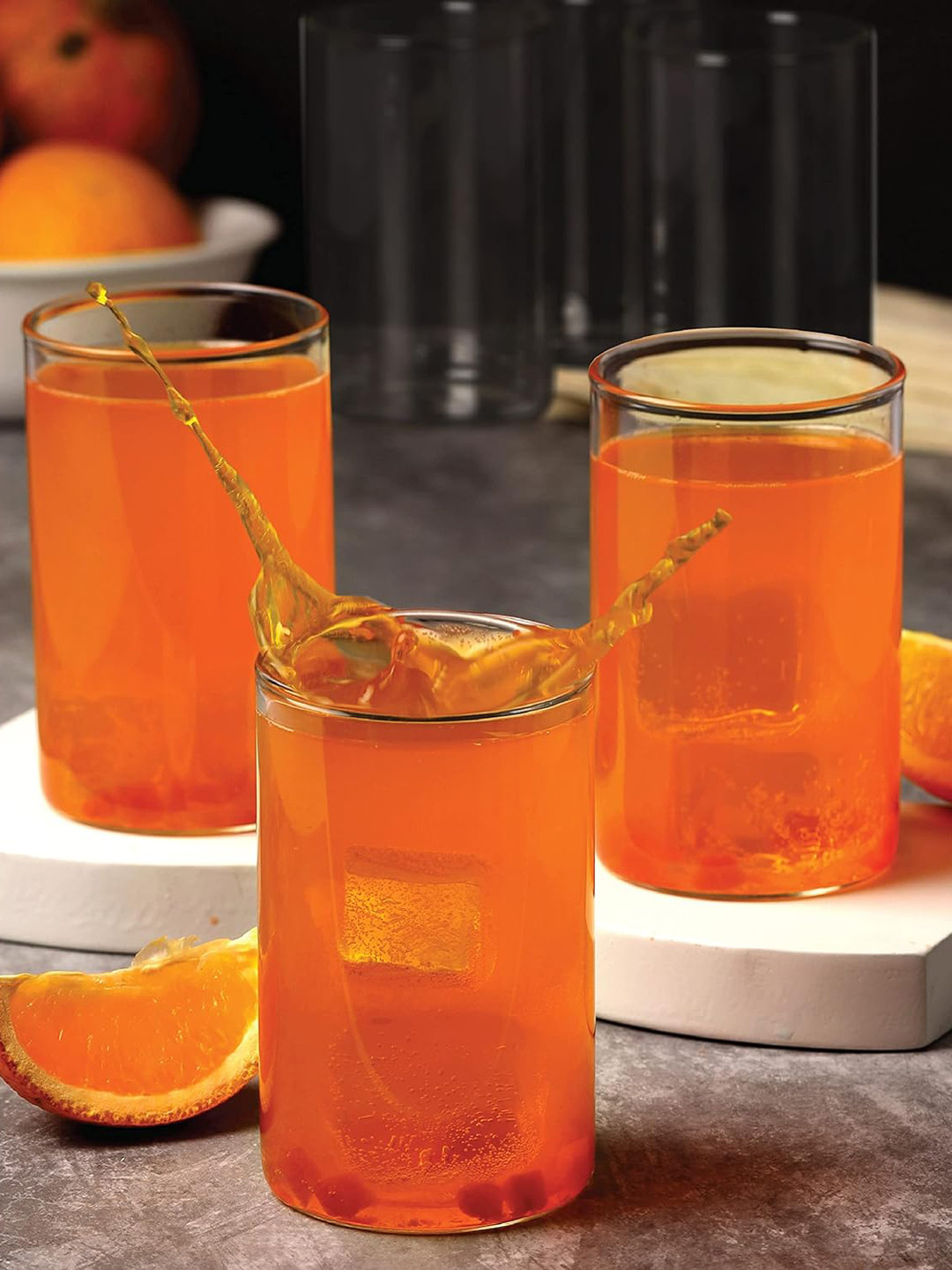 Femora Transparent 6 Pieces Juice Glasses 300 ml Each