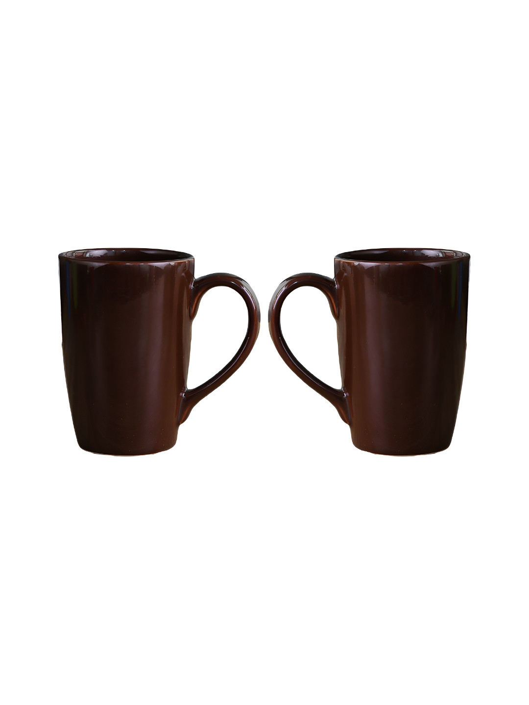 Femora Dheeraj Name Personalised Brown Ceramic Microwave Safe 2 Piece Mugs-360ml