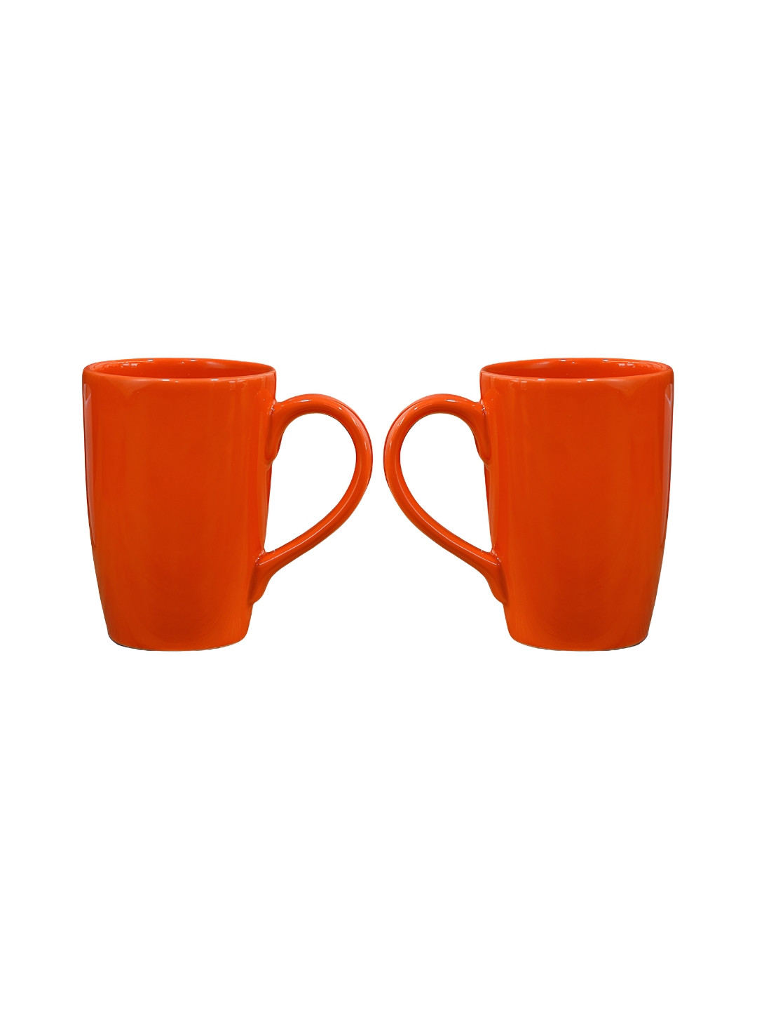 Femora Tilak Name Personalised Orange Ceramic Handmade 2 Piece Mugs-360ml