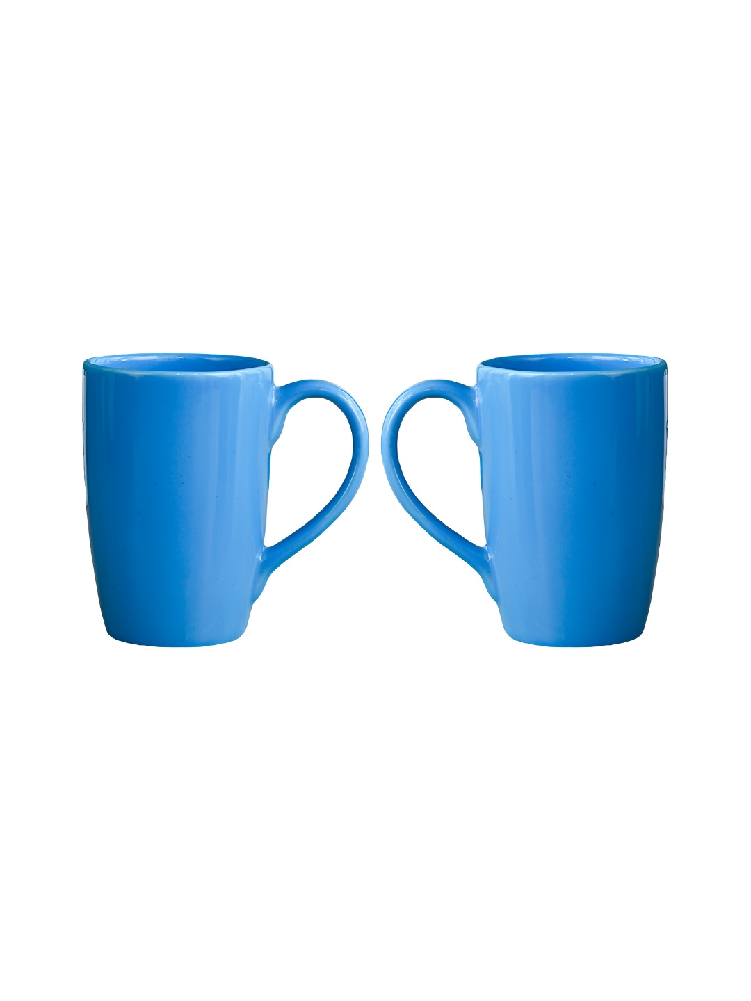 Femora Love Hug Kisses Valentine Special Blue Ceramic Microwave Safe 2 Piece Mugs-360ml