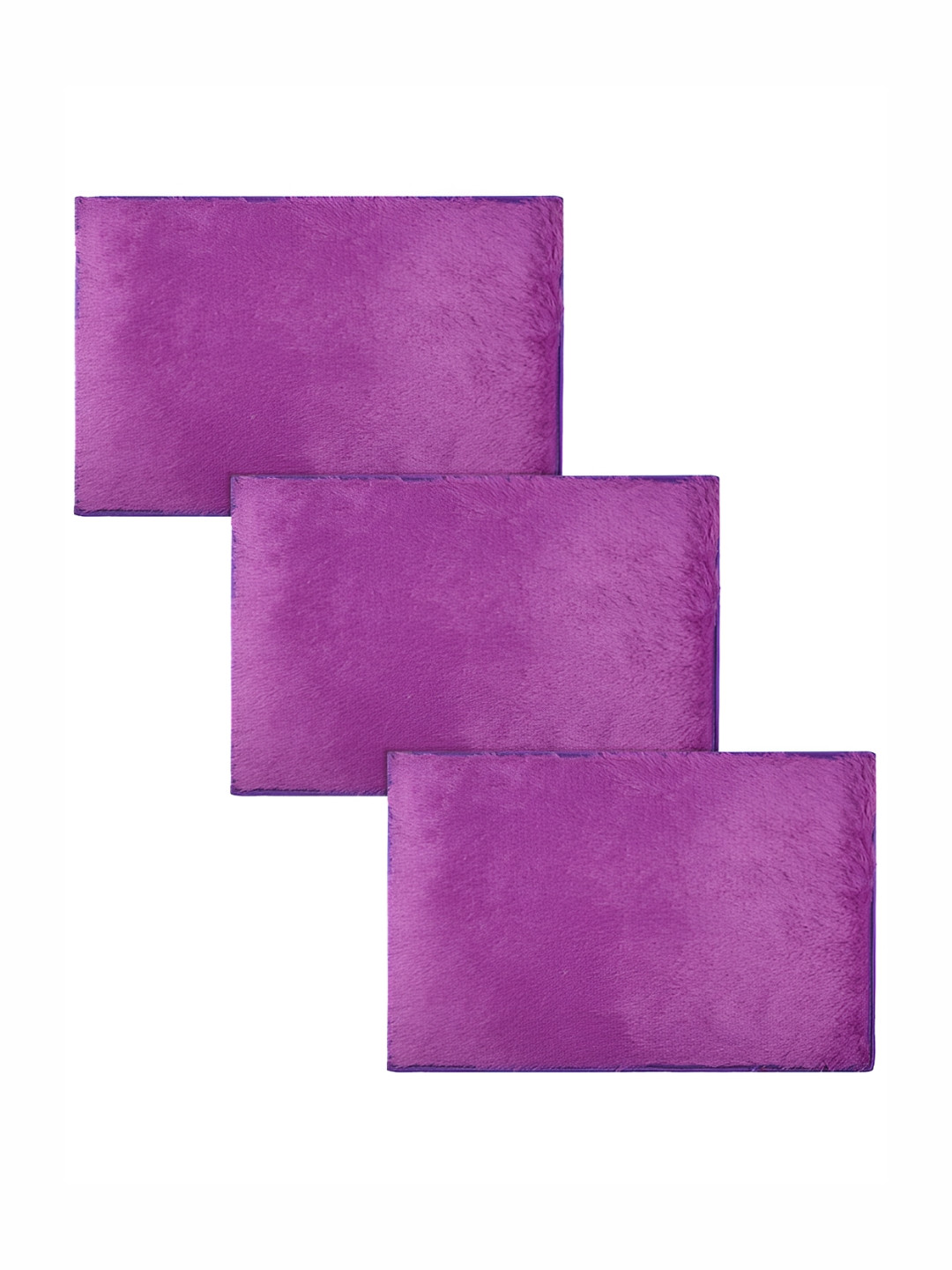 Kuber Industries Purple 3 Pieces Softness & Comfort Doormats