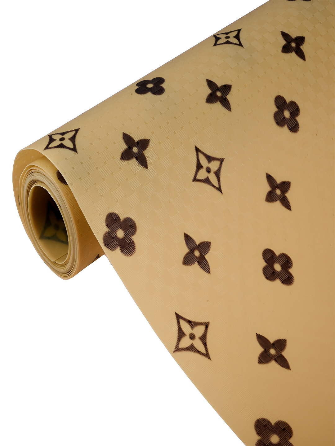 Kuber Industries Brown & Black Printed Kitchen Cabinet Shelf Liner