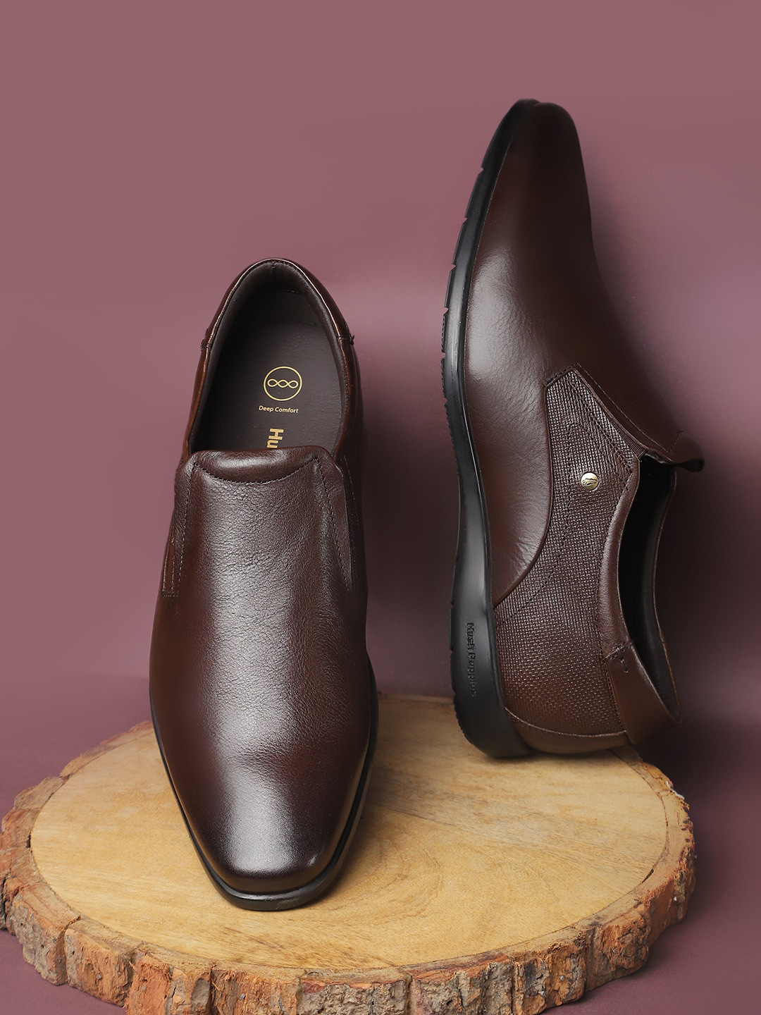 Hush Puppies Men Leather Slip-On Formal Loafers