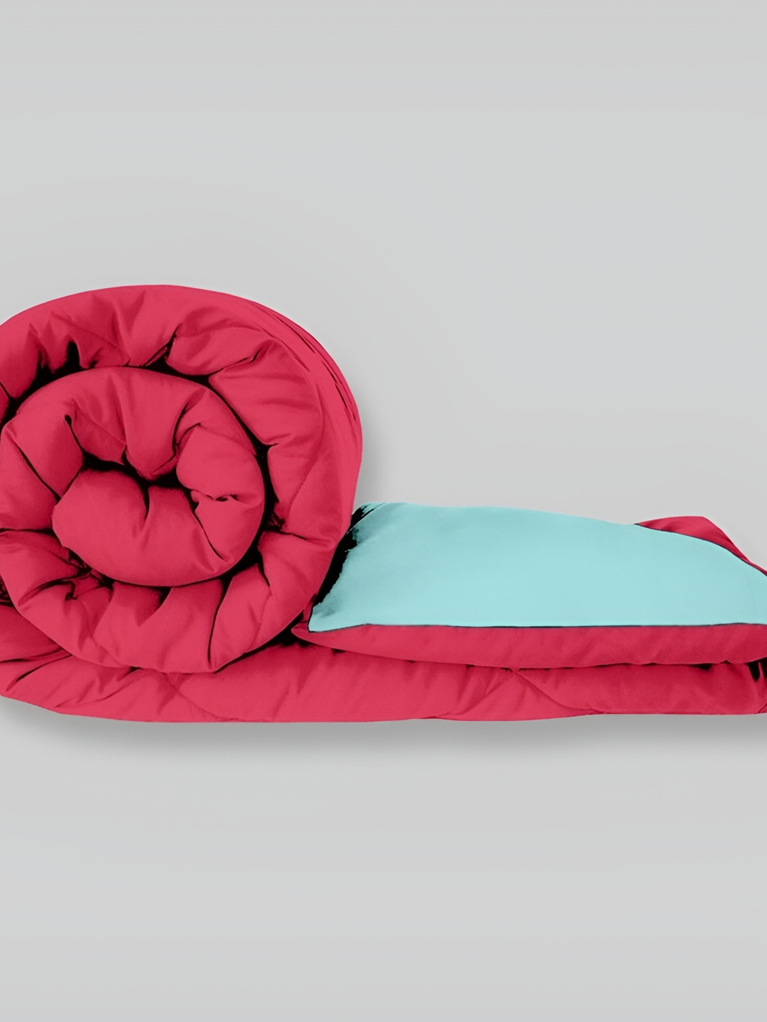 Comfowell Pink & Turquoise Blue Heavy Winter 233 GSM Single Bed Quilt