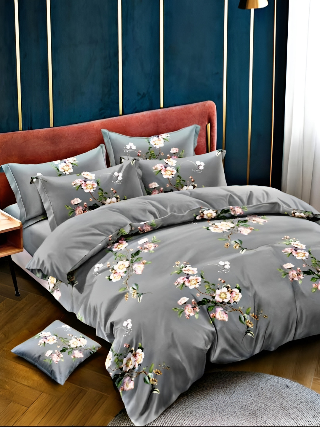Comfowell Grey & Pink Heavy Winter Double Bed Comforter
