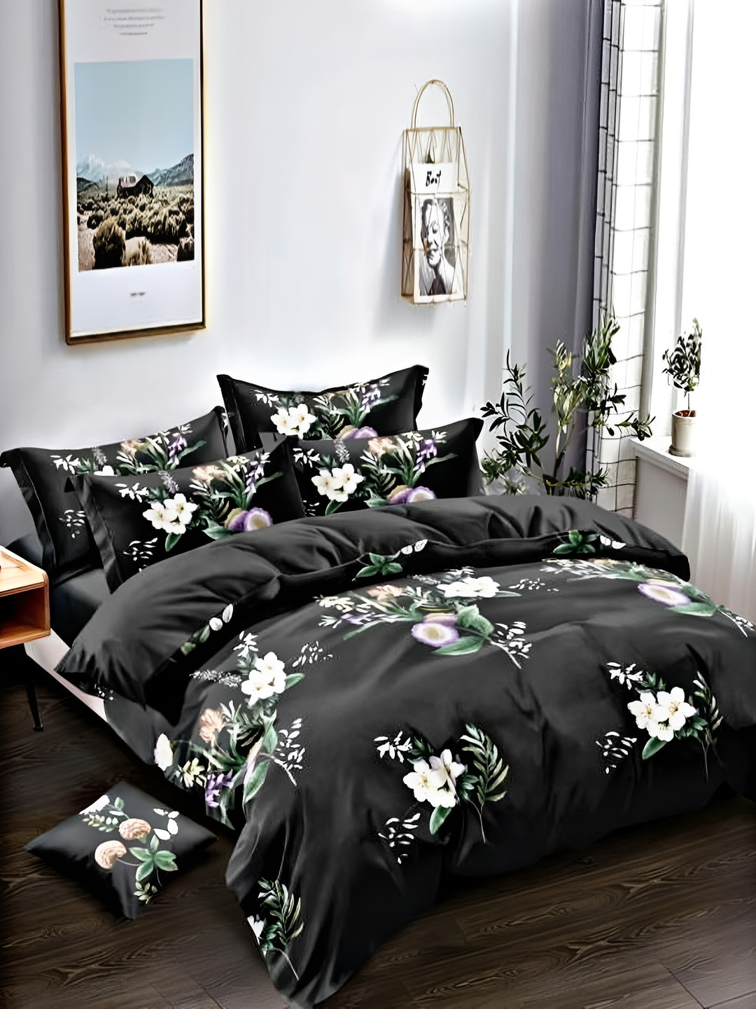 Comfowell Black & Pink Heavy Winter 233 GSM Single Bed Comforter
