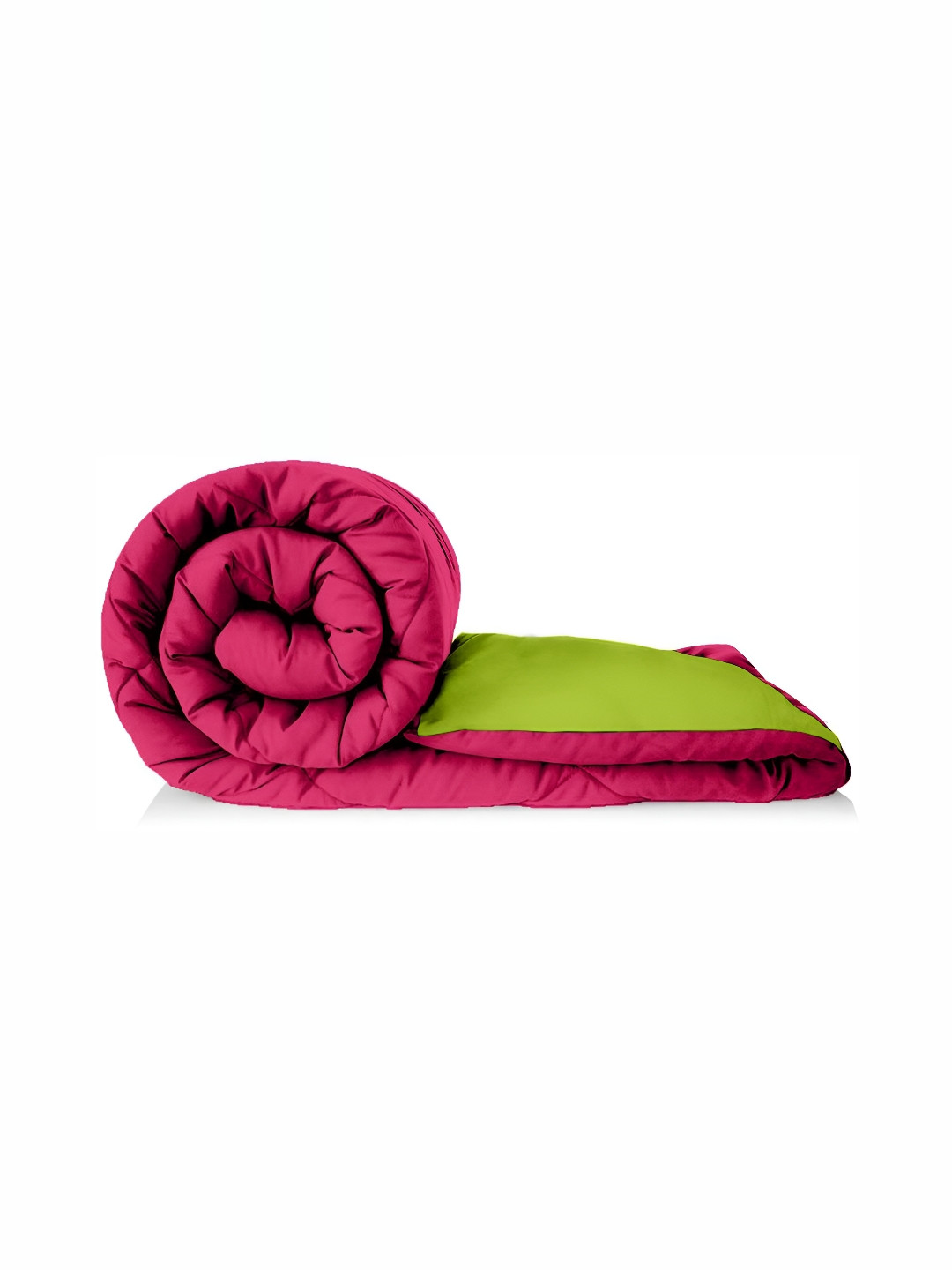 Comfowell Pink & Green Heavy Winter 233 GSM Double Bed Quilt