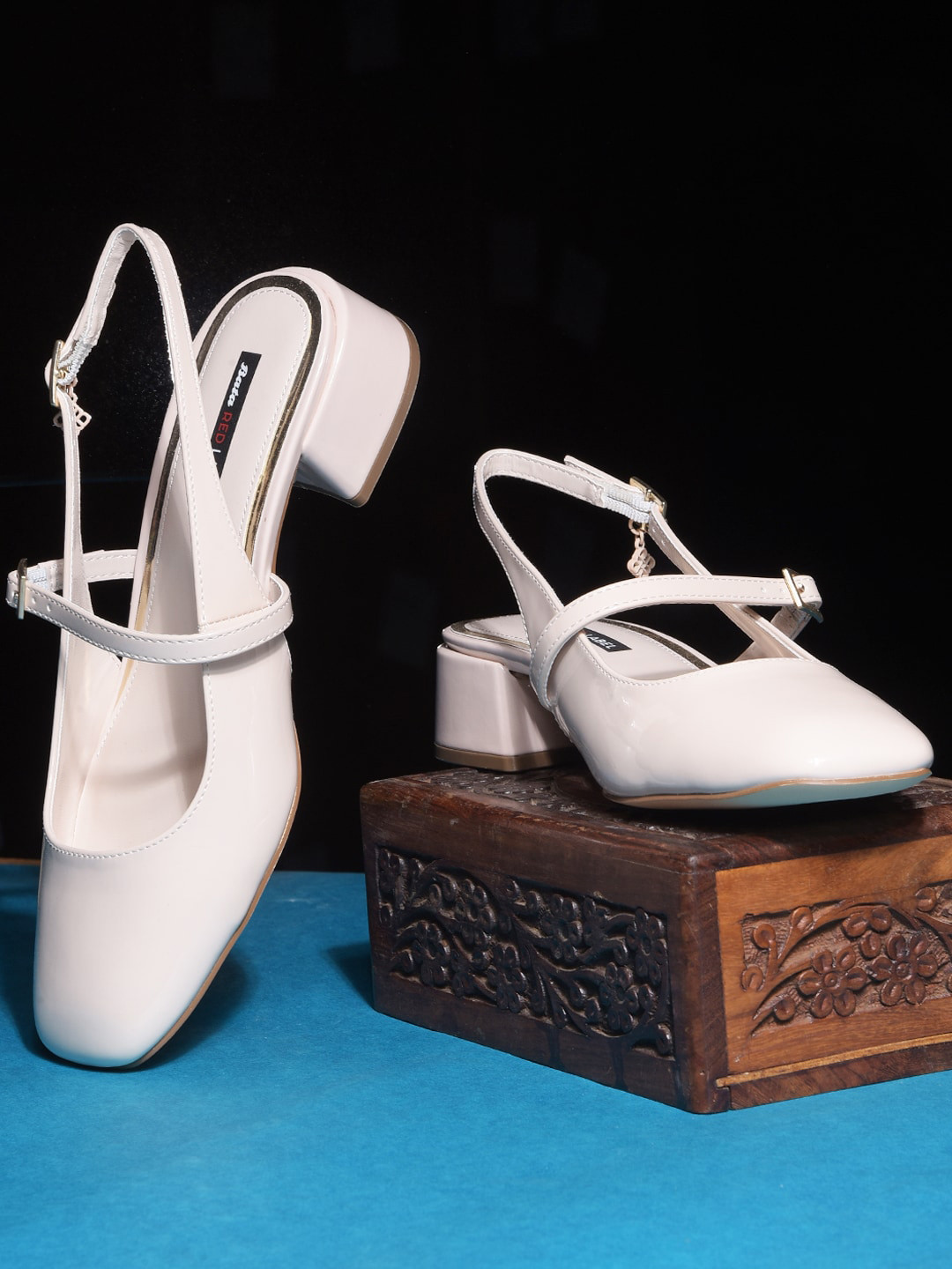 Bata Square Toe Block Heeled Pumps