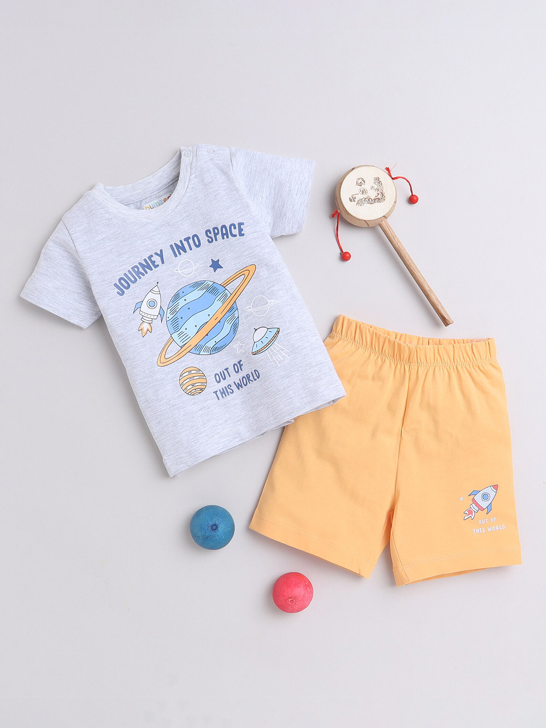 BUMZEE Boys Printed Top with Shorts