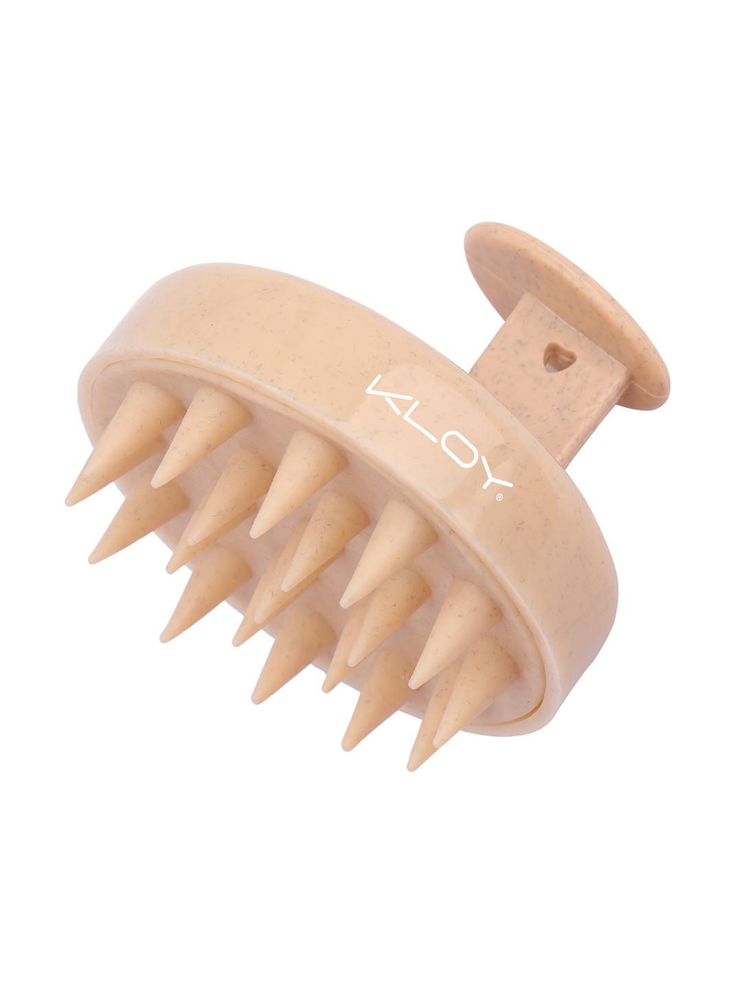 KLOY Round Hair Scalp Massager Shampoo Brush with Super Soft Bristles - Texture Beige