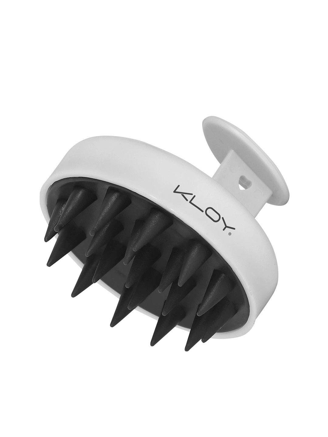 KLOY Round Hair Scalp Massager Shampoo Brush with Super Soft Bristles - White