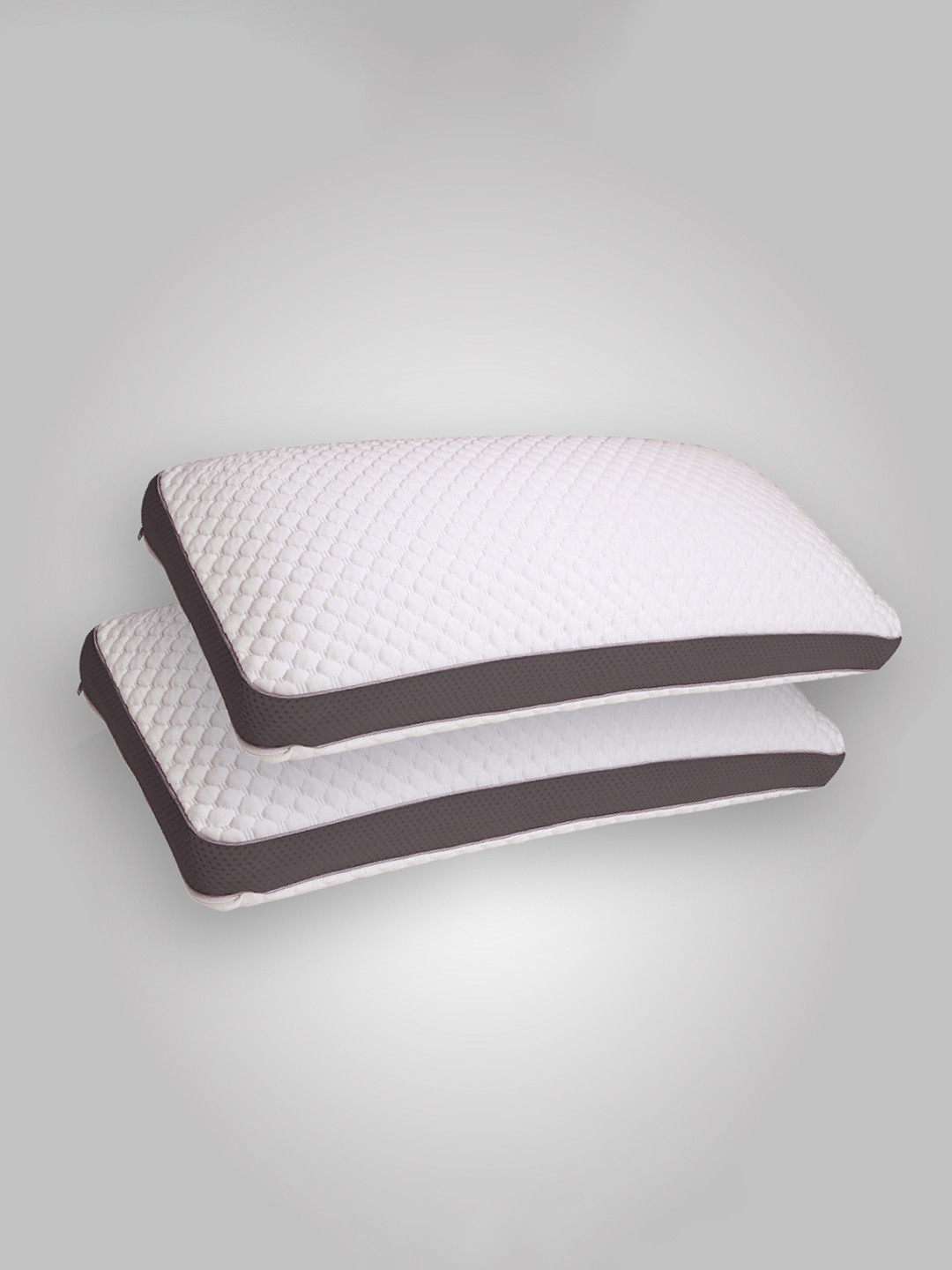 Centuary White Solid Cotton Ultra Soft Set of 2 Ultra Soft Memory Foam Sleep Pillow-58 x 38 x 12 cm