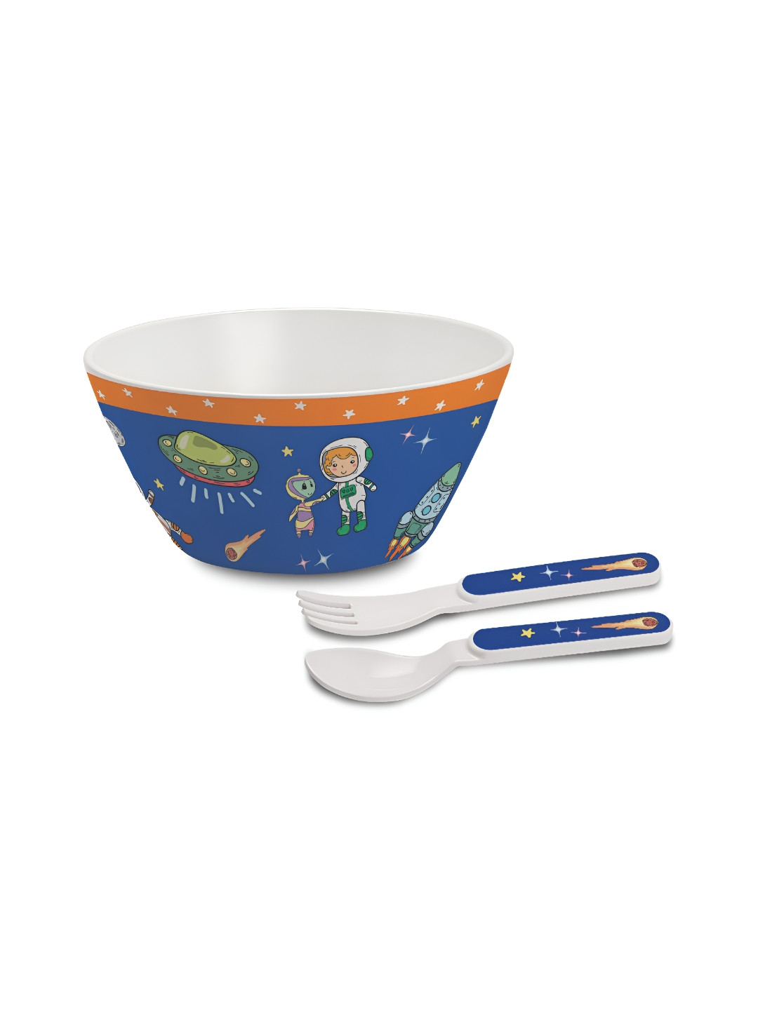 Cello Kidzbee Navy Blue 3 Pieces Cosmic Explorer Melamine Cone Bowl Set