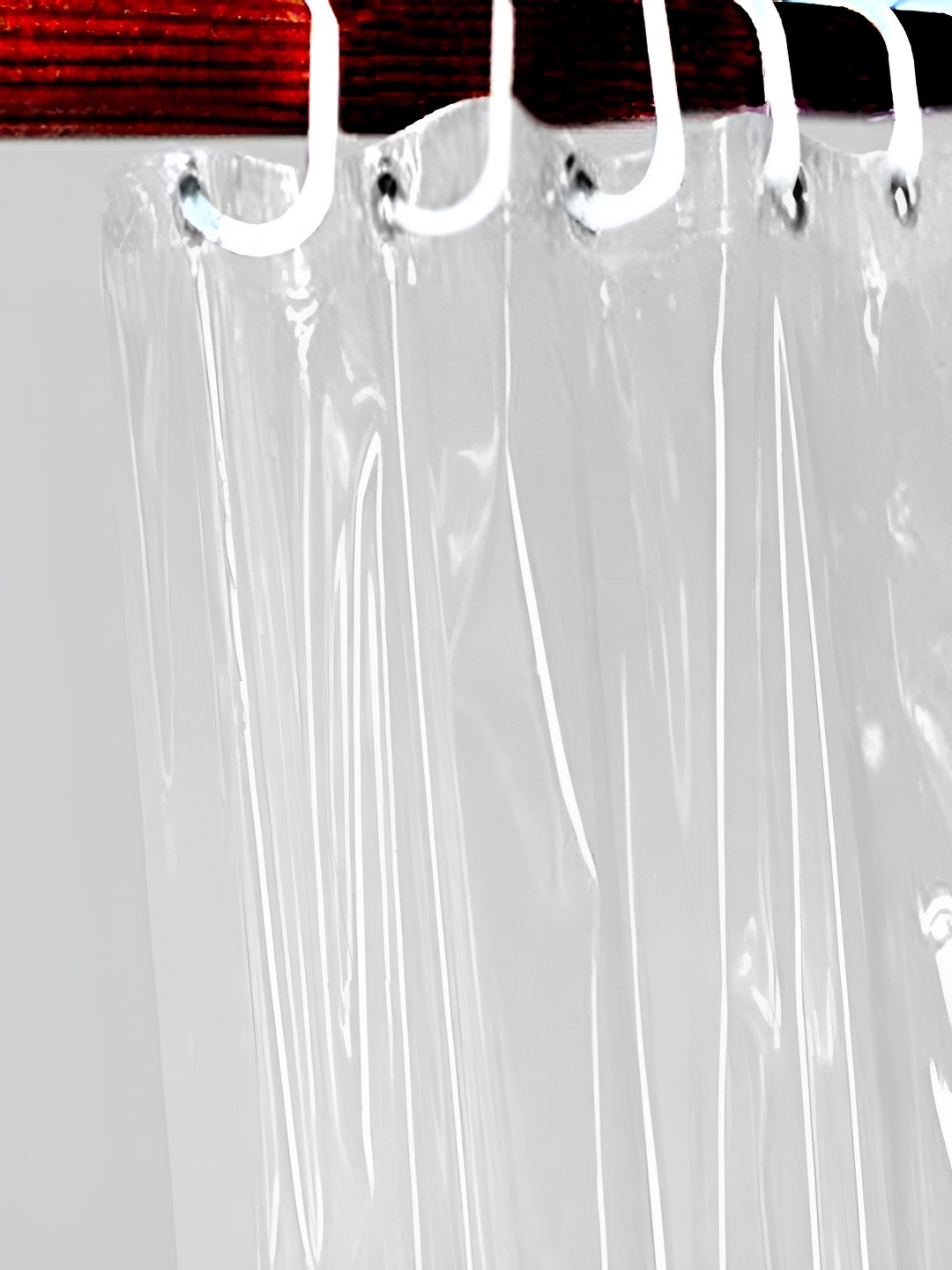TANLOOMS Transparent & White Door Curtain