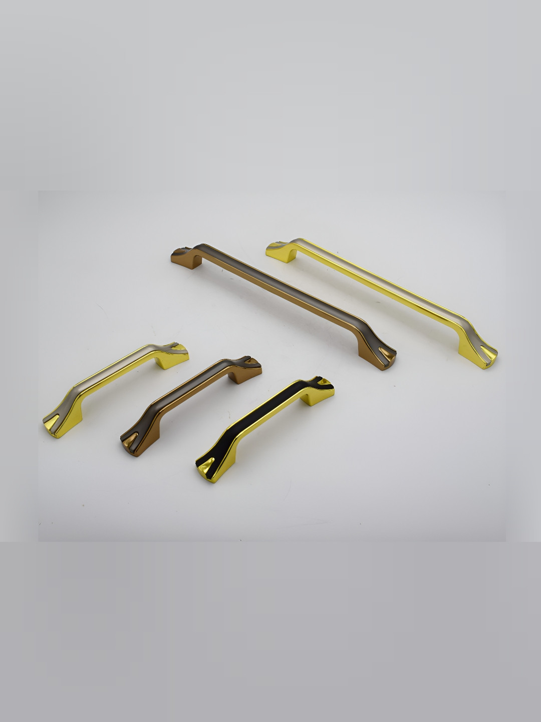 Rab Yellow & Black 5 Pieces Matte Finish Zinc Door Handles