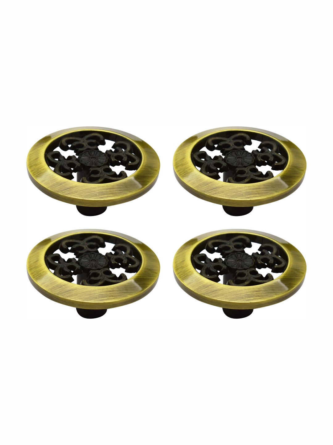 Rab Black 4 Pieces Matte Finish Zinc Cabinet Or Drawer Handles