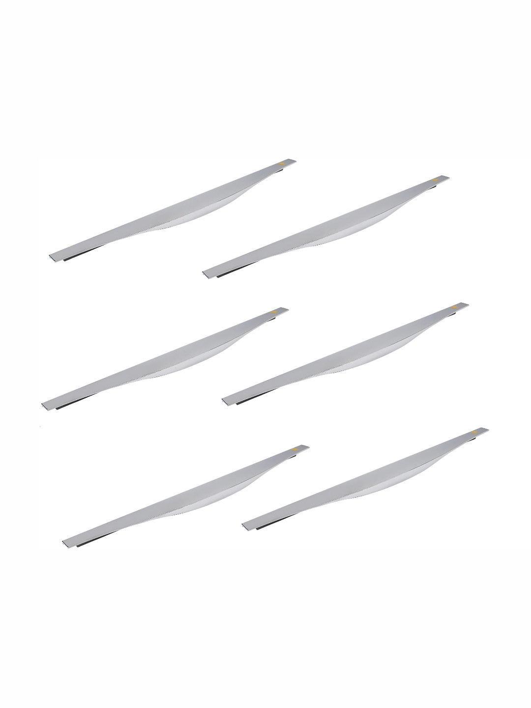 Rab Silver-Toned 6-Pcs Glossy Finish Aluminium Cabinet/Drawer Handles