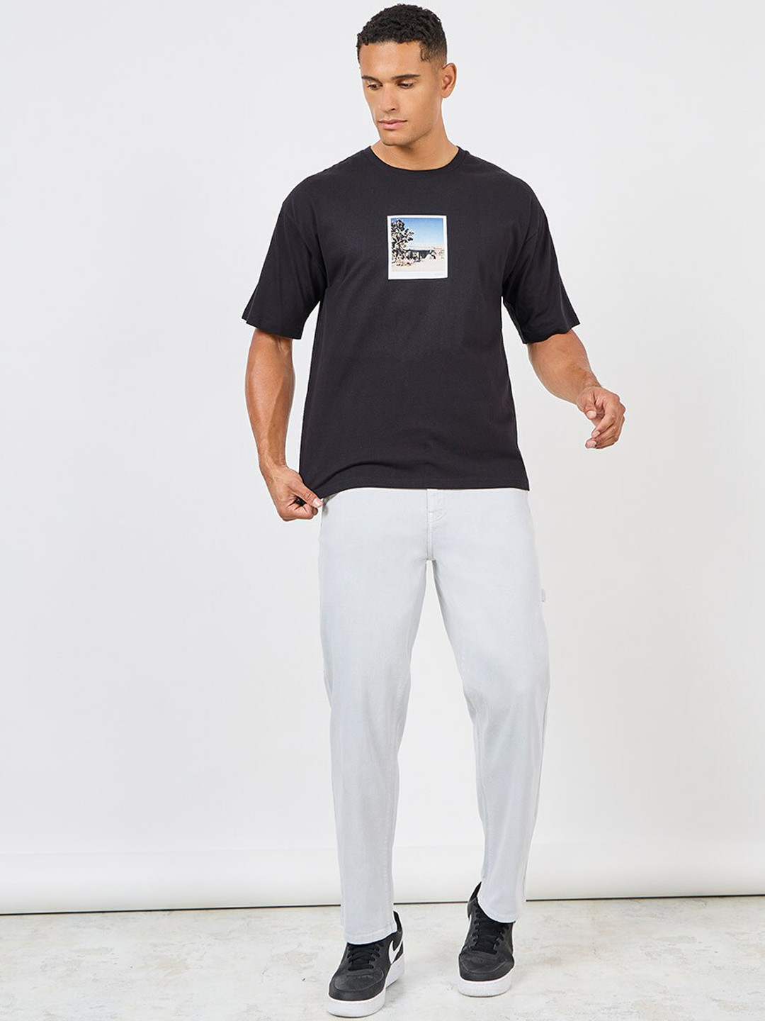Styli Men Overdyed Carpenter Fit Jeans