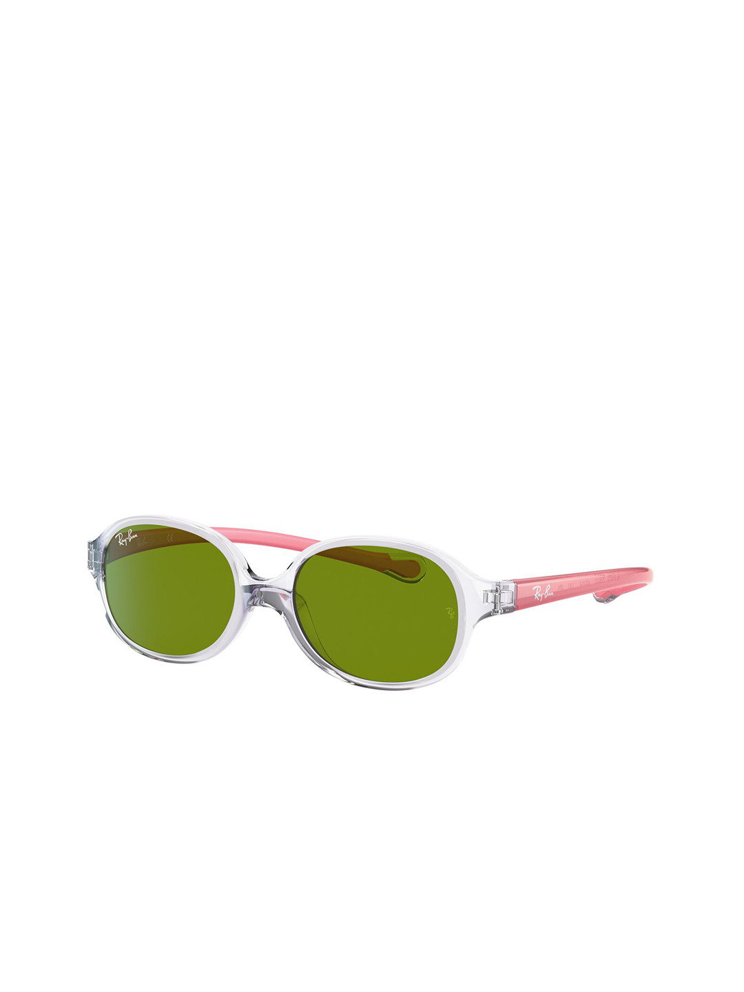 RAY-BAN Kids Unisex UV Protected Green Lens Oval Sunglasses - 0RJ9187S7082/241