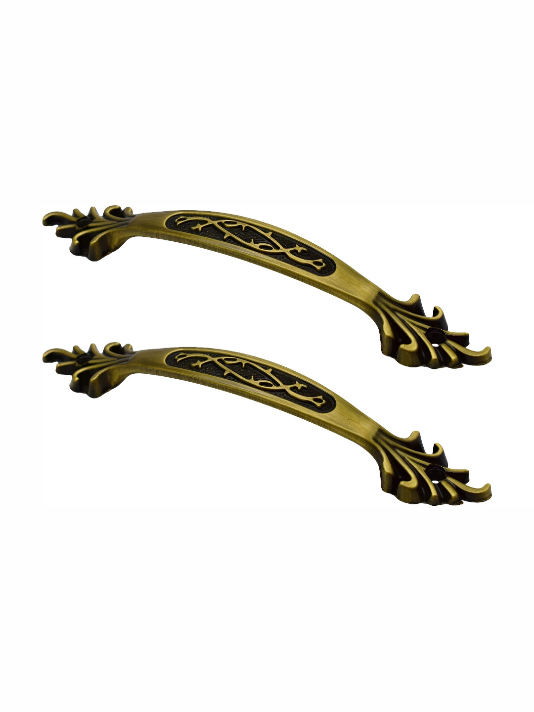 Rab Black & Gold Toned 2 Pieces Matte Finish Drawer Handles