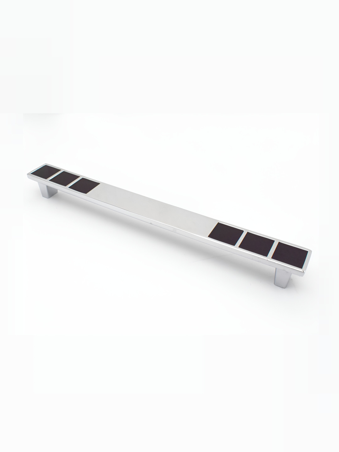 Rab Zinc Silver Toned Black Glossy Finish Anti-Tarnish Door Handle