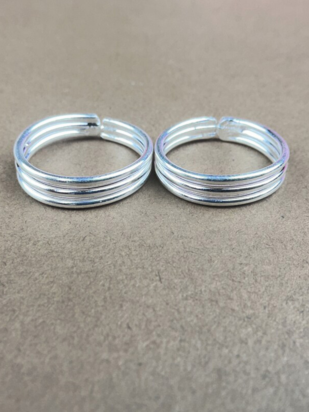 925 SILLER Rhodium-Plated 92.5 Sterling Silver Toe Rings