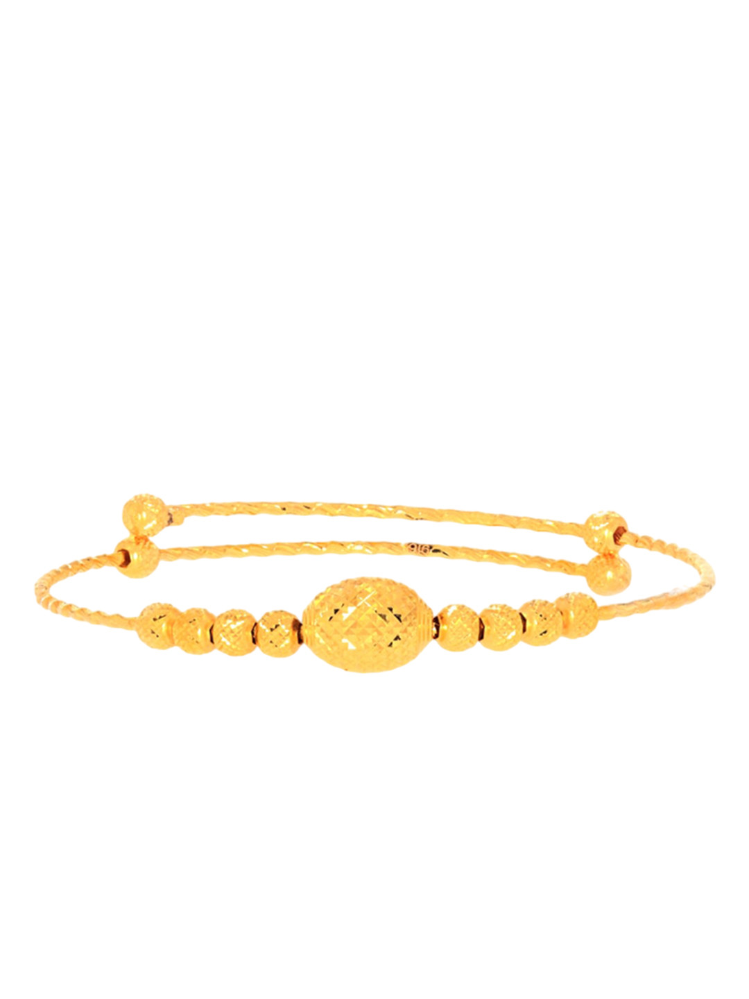 BHIMA 22K Hallmark 916 Purity Yellow Gold Kids Cuttingball Bangle