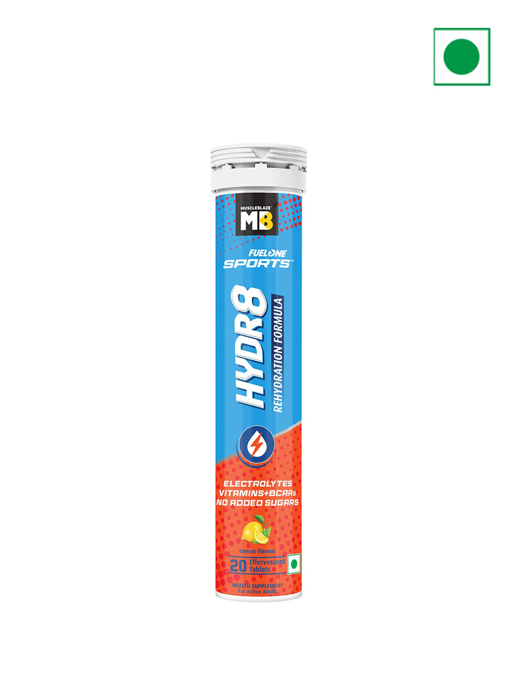 MuscleBlaze Lemon Flavoured Fuel One Sports Hydr8 Tablets - 20 Tablets