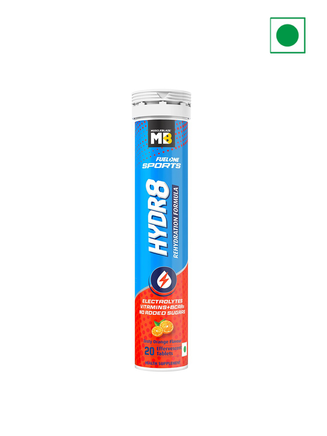 MuscleBlaze Fuel One Sports Hydr8 Tablets - 20 Tablets - Zesty Orange