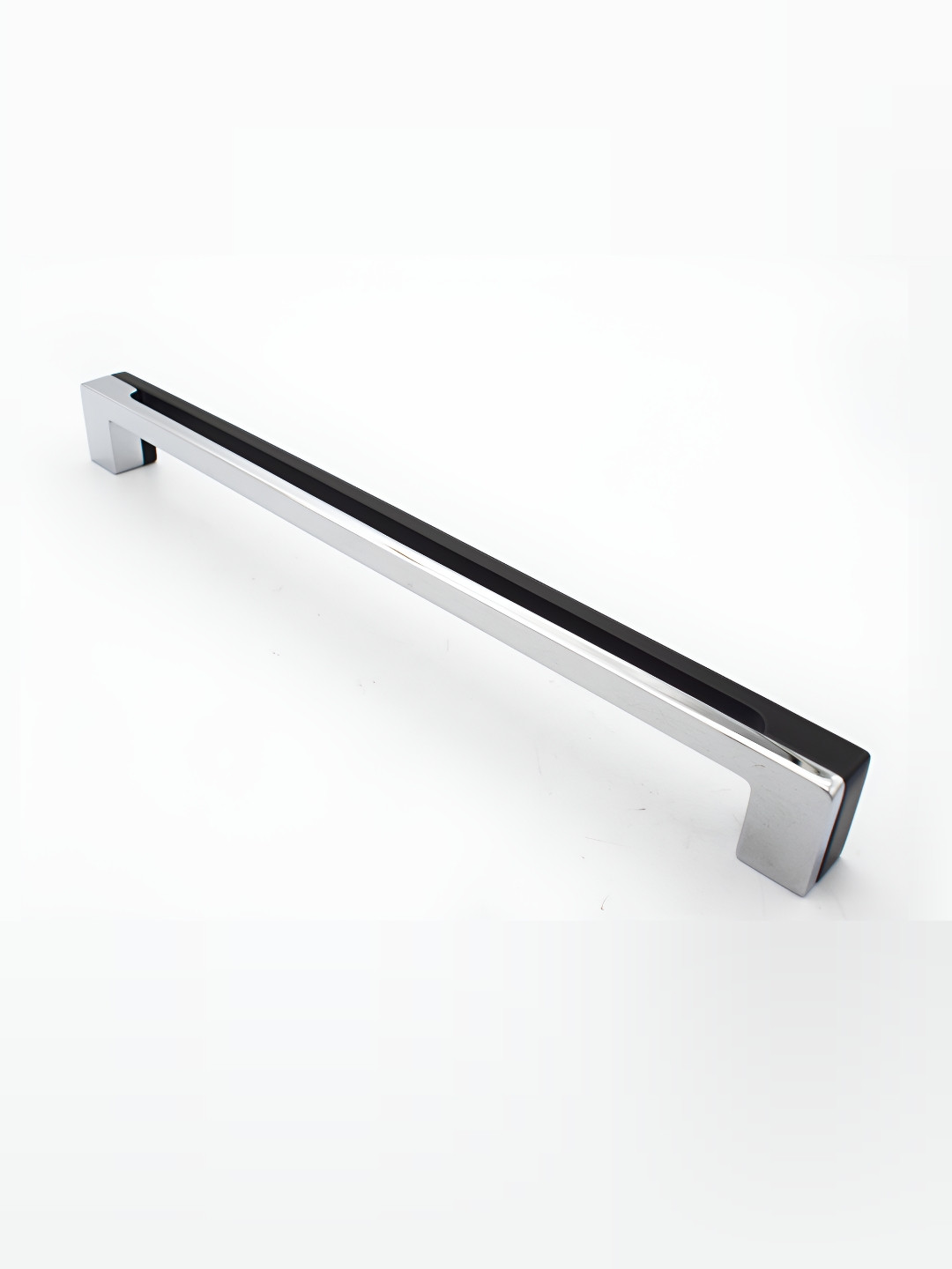 Rab Black & Silver Toned Matte Finished Zinc Door Handle