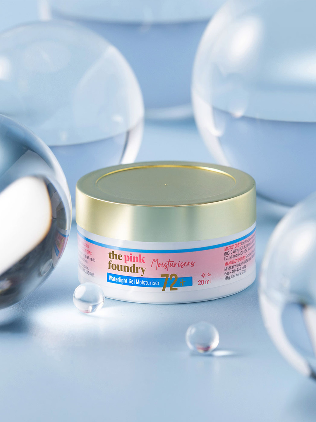 The Pink Foundry Waterlight Gel Moisturiser For 72Hrs Hydration - 20ml