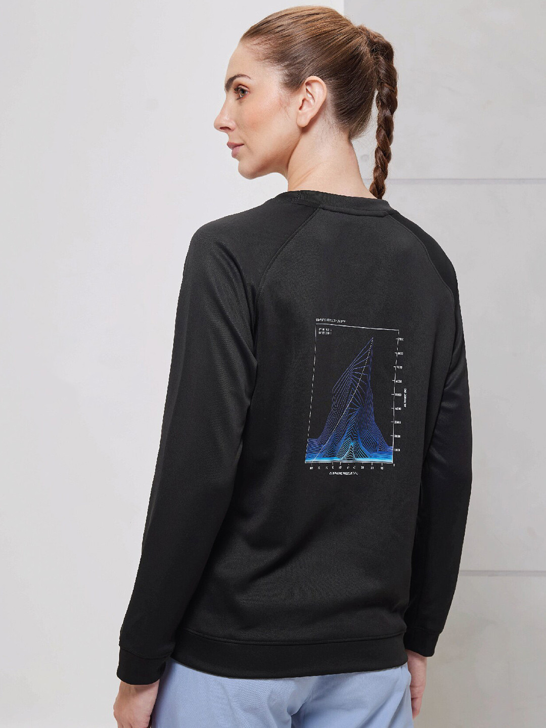 Technosport SS'24 Graphic Printed Round Neck Long Sleeves Dry Fit Pullover Sweatshirt