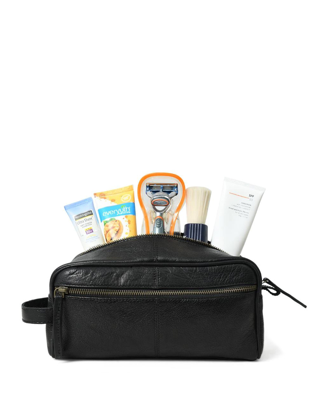 MaheTri Men Midnight Deluxe Textured Toiletry Travel Accessory