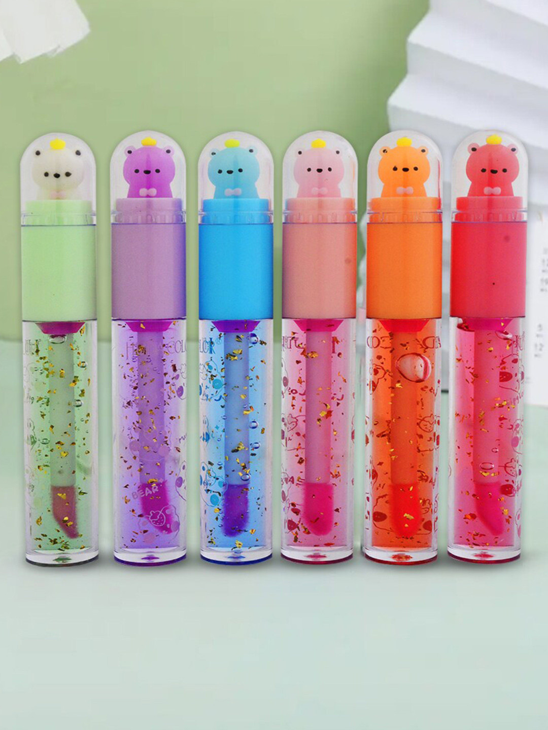 Adbeni Teddy Set Of 2 Moisturizing Lip Gloss Tint - 7ml Each - Assorted