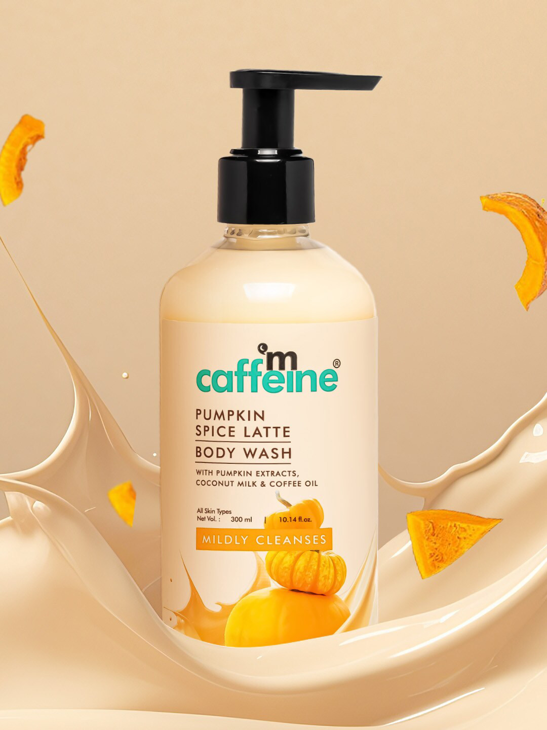 MCaffeine Pumpkin Spice Latte Body Wash with Coffee Oil & Coconut Milk - 300 ml