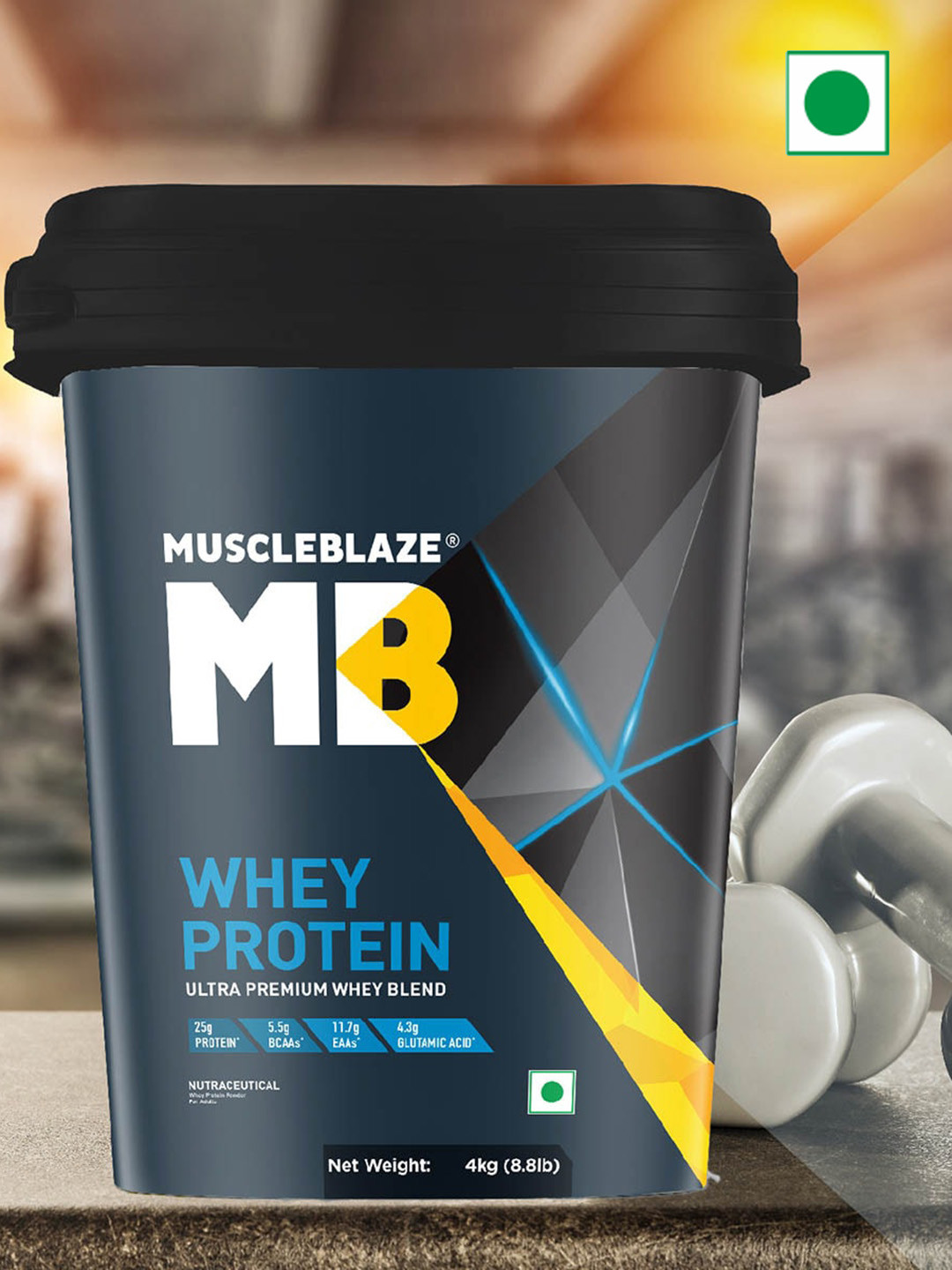 MuscleBlaze 100% Whey Protein Ultra Premium Blend Rich Milk Chocolate- 4Kg